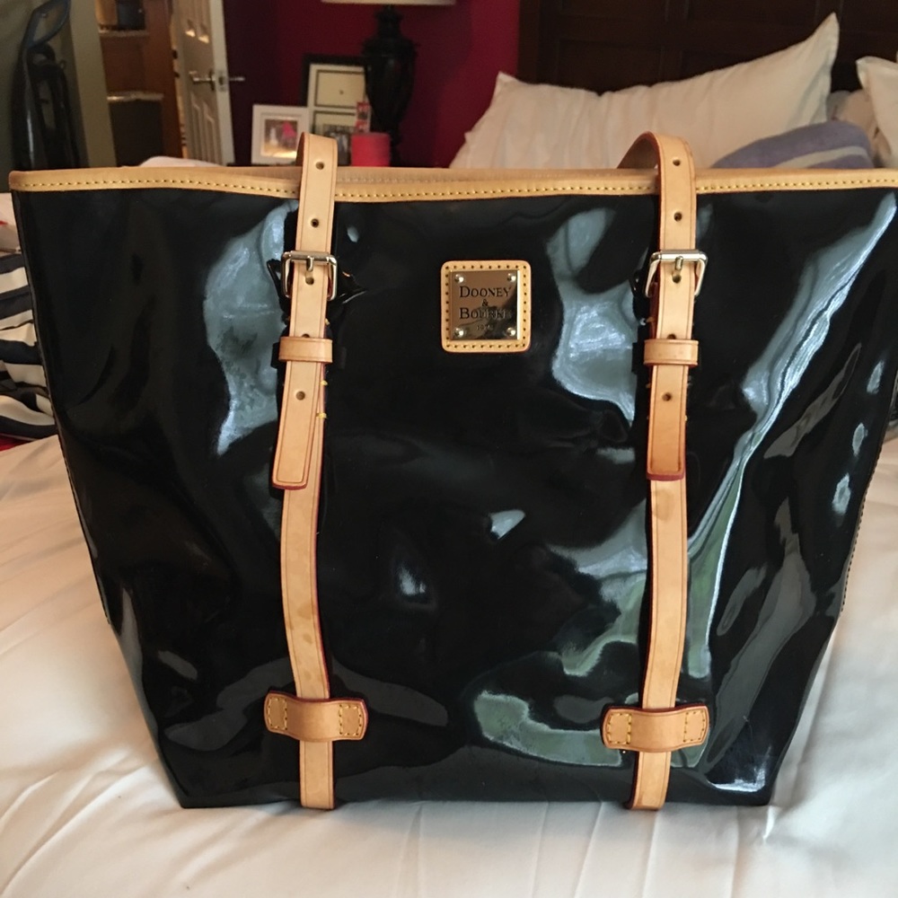 Dooney & Bourke Black Patent Leather Tote